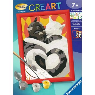 Ravensburger 25884 Malen nach Zahlen Junior: Katzen-Liebe