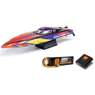 ProBoat PRB-1992T Sonicwake 24" Self-Righting Brushless Deep-V RTR, Red