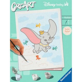 Ravensburger 25899 CreArt Malen nach Zahlen Hello Baby: Dumbo