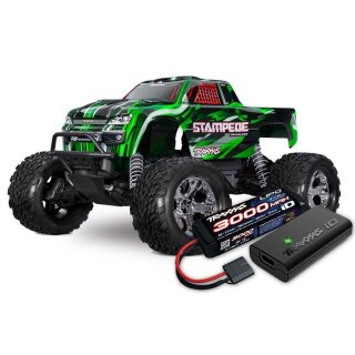 Traxxas 36354-4 Stampede Brushless BL-2S 2WD 1:10 RTR green inkl. Akku/Lader