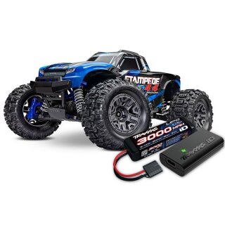 Traxxas 67154-4 Stampede BL-2S 1:10 4x4 RTR Clipless 2,4GHz inkl. Akku/Lader blau