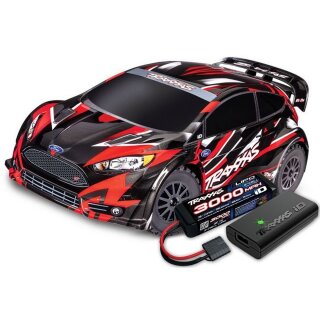 Traxxas 74154-4 Ford Fiesta ST Rally 1:10 4WD TQ BL-2S brushless inkl. Akku/Lader rot