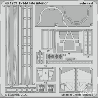 Eduard Accessories: F-14A late interior für TAMIYA in 1:48
