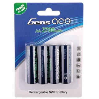 Gens Ace Akku NiMH 2700mAh 1,2V AA 4Stk GEANM27001S2A