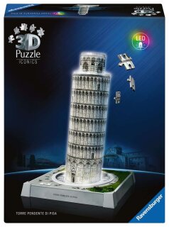 Ravensburger 08028 3D Puzzle Schiefer Turm von Pisa mit Licht Teielanzahl 216