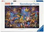 Ravensburger 01418 Drachenbibliothek Puzzle Teielanzahl 3000