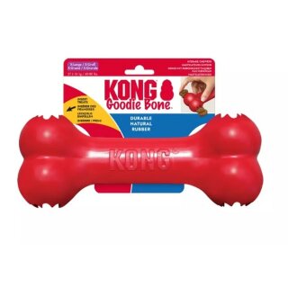 KONG Goodie-Knochen Hundespielzeug aus Naturkautschuk Größe XL Rot