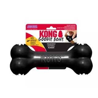 KONG Goodie-Knochen Hundespielzeug aus Naturkautschuk Größe XL Schwarz