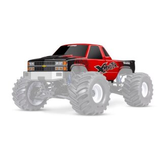 Traxxas 7697-RED Karosserie X-Maxx-MT Chevy K1500 rot mit Aufkleber