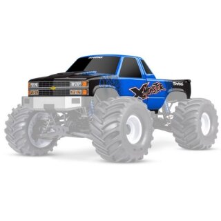 Traxxas 7697-BLUE Karosserie X-Maxx-MT Chevy K1500 blau mit Aufkleber