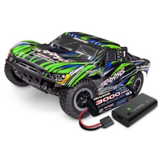 Traxxas 58334-4 1:10 Slash Brushless BL-2s 2WD HD clipless grün inkl. Akku/Lader