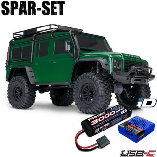 Traxxas 82256-4 1:10 TRX-4 LR Defender Crawler Grün - ID Starter Set