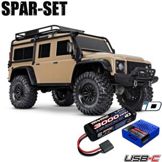 Traxxas 82256-4 1:10 TRX-4 LR Defender Crawler Sand - ID Starter Set