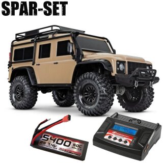 Traxxas 82256-4 1:10 TRX-4 LR Defender Crawler Sand - 2S LiPo Set