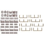 Faller 180425 Villenzaun, braun Spurweite H0