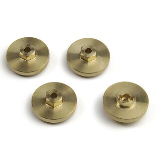 HPI H161235 7mm Hex Hub Weight Set +4mm (Brass/4pcs)