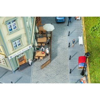 Faller 170312 PREMIUM Straßenfolie Römisches Kopfsteinpflaster Spur H0