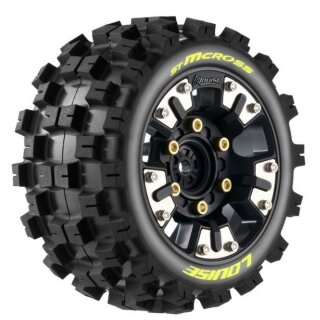 LOUISE LOUT3390SM ST-MCROSS auf Felge schwarz 12mm (2) Mini-MAXX / XRT