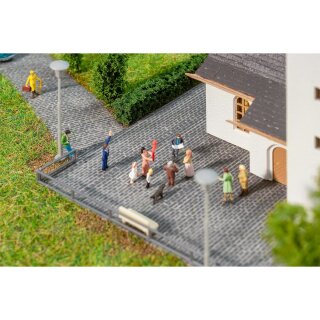 Faller 272311 PREMIUM Straßenfolie Kopfsteinpflaster, dunkelgrau Spur N