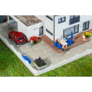 Faller 272314 PREMIUM Straßenfolie Kopfsteinpflaster, grau meliert Spur N