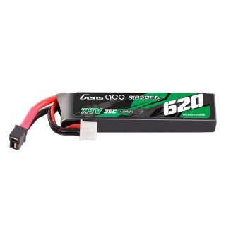Gens Ace GEA6202S25D 25C 620mAh 2S1P 7.4V Lipo Akku T-Plug