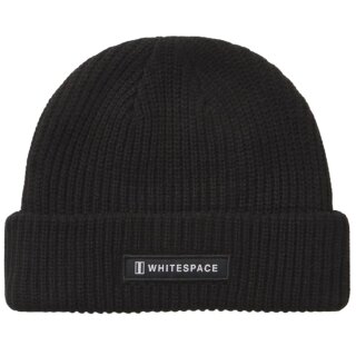 Whitespace 25039MA Ribbed Beanie schwarz