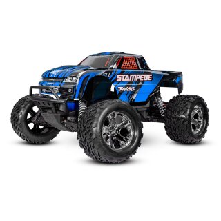 Traxxas 36254-8 Stampede 1:10 2WD Monster-Truck RTR Clipless inkl. Akku+Lader - blau