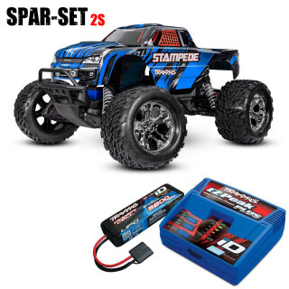 Traxxas 36254-8 Stampede 1:10 2WD Monster-Truck RTR Clipless 2S Spar-Set blau