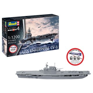 Revell 75824 1:1200 USS Enterprise CV-6 mit Basiszubehör