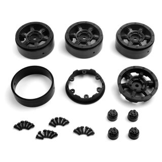 HPI H161114 CC-6 Beadlock Wheel 1.3in schwarz 4pcs