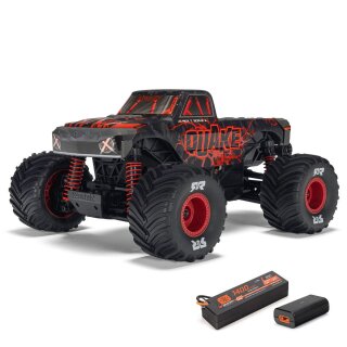 Arrma ARA2137T1 1:16 QUAKE GROM 4X4 RTR Brushed Monster Truck inkl. Akku/Lader Rot