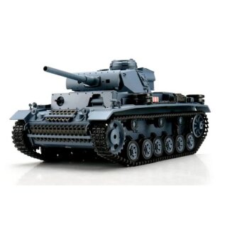 Torro 14312-GY 1:16 RC PzKpfw III Ausf. L grau BB+IR Metallketten