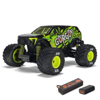 Arrma ARA2130T1 1:16 Gorgon GROM 4X4 RTR Brushed Monster Truck Gelb