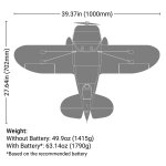 E-flite EFL020550 Gee Bee R-2 1.0m BNF Basic mit AS3X+ und SAFE Select