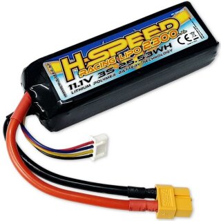 H-Speed HSPLI016 LiPo 3S 2300mAh 11,1V mit XT60 für Traxxas Mini Maxx, XRT