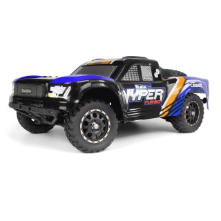 BLACKZON 540276 Vyper Turbo SC 1:16 4WD 2,4GHz Brushless 42km/h RTR - Blau/Orange