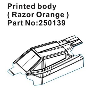 Hobby Plus HBP250139 Speck-B Printed Lexan Body - razor orange