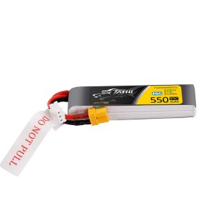 Tattu R-Line LiPo 2S 7,4V 550mAh 95C mit XT-30 Stecker für FPV