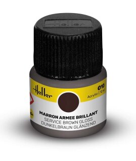 Heller 9010 Acrylic Colour 010 Service Brown Gloss 12ml