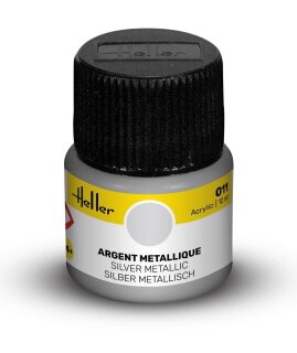 Heller 9011 Acrylic Colour 011 Silver Metallic 12ml