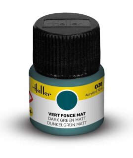 Heller 9030 Acrylic Colour 030 Dark Green Matt 12ml