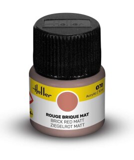 Heller 9070 Acrylic Colour 070 Brick Red Matt 12ml