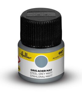 Heller 9087 Acrylic Colour 087 Steel Grey Matt 12ml
