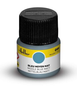 Heller 9089 Acrylic Colour 089 Middle Blue Matt 12ml