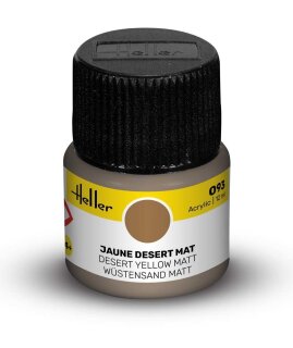 Heller 9093 Acrylic Colour 093 Desert Yellow Matt 12ml