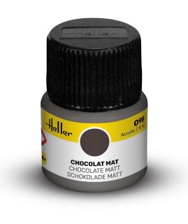 Heller 9098 Acrylic Colour 098 Chocolate Matt 12ml