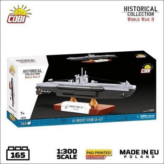 COBI 4858 U-BOOT VIIB U-47 - 1:300 Blockmodell - 165 Bausteine