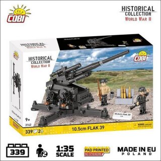 COBI 3142 10,5 cm FLAK 39 1:35 Blockmodell - 339 Bausteine