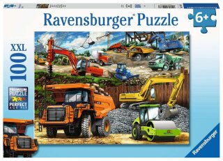Ravensburger 12973 Fahrzeuge auf der Baustelle Kinderpuzzle 100 XXL Teile