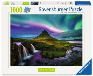 Ravensburger 01744 Nordlichter über Kirkjufell  Puzzle für Erwachsene 1000 Teile